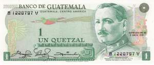 1 Quetzal p59c Guatemala 1981